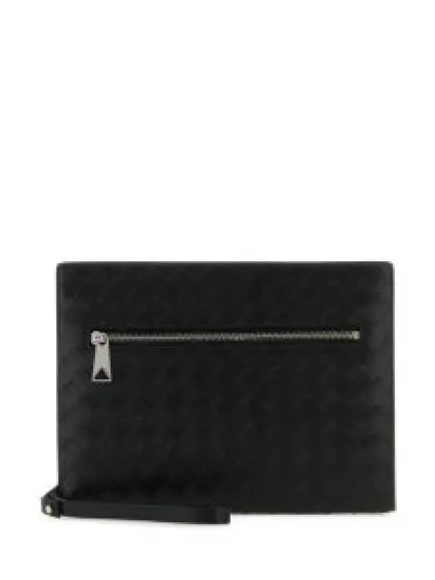 Intrecciato Zipper Small Clutch Bag Black - BOTTEGA VENETA - BALAAN 2