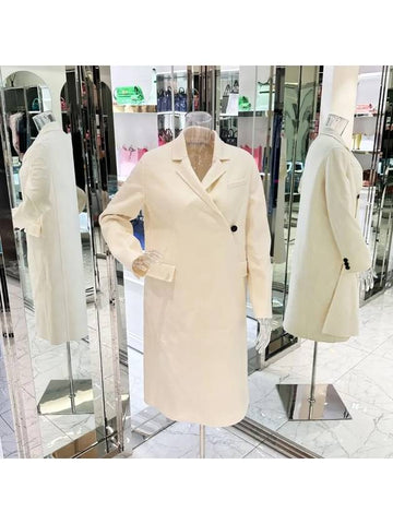 One button wool long coat 36 ivory 4ET1249 - DIOR - BALAAN 1