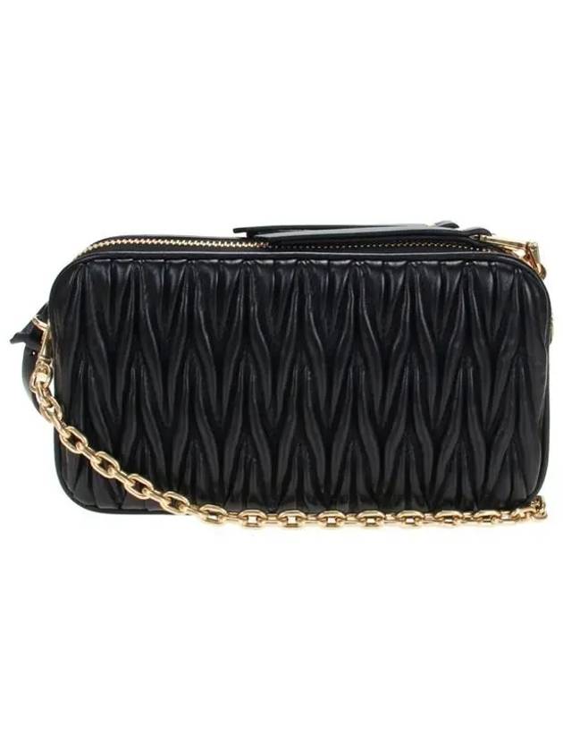 Matelasse Nappa Leather Mini Bag Black - MIU MIU - BALAAN 4