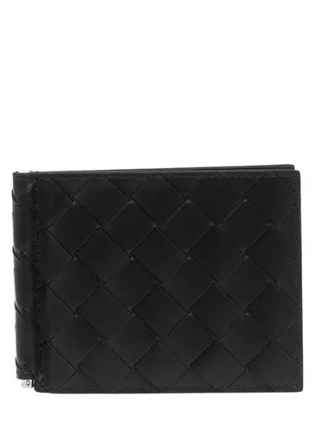 Intrecciato Money Clip Card Wallet Black - BOTTEGA VENETA - BALAAN 2