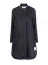 Military Ripstop Round Collar Over Pea Coat Navy - THOM BROWNE - BALAAN 2