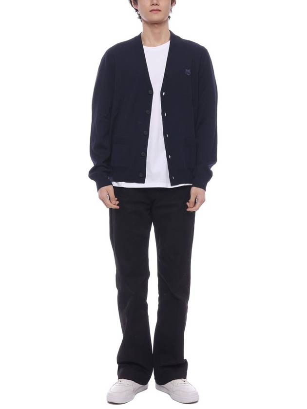 Bold Fox Head Patch Regular Cardigan Navy - MAISON KITSUNE - BALAAN 4