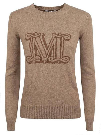 Women's Pamir Crew Neck Logo Knit Top Brown - MAX MARA - BALAAN 2