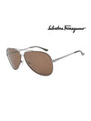 Eyewear Aviator Metal Sunglasses Cocoa - SALVATORE FERRAGAMO - BALAAN 3