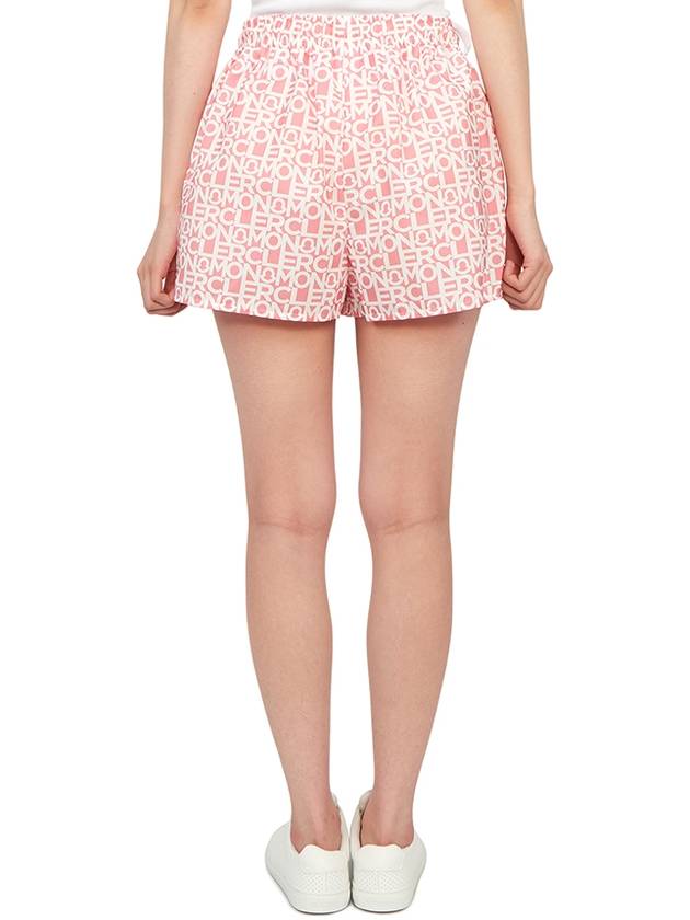 logo print shorts pink - MONCLER - BALAAN.