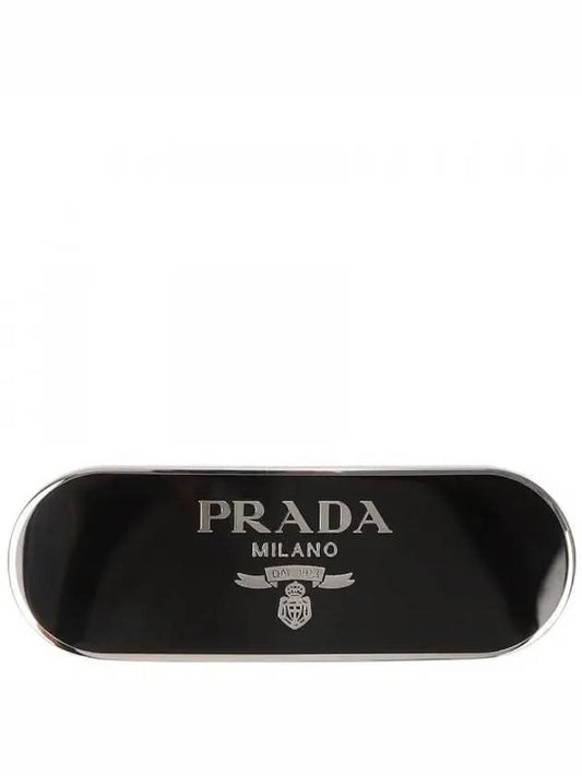 Round Metal Hair Clip Black - PRADA - BALAAN 2