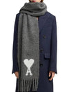 De Coeur Jacquard Muffler Dark Grey - AMI - BALAAN 2