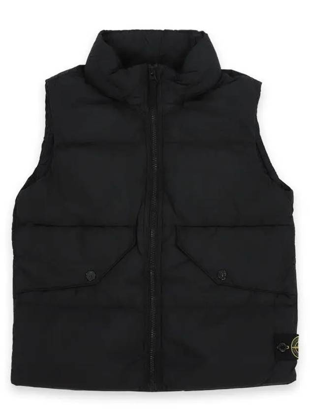 Kids Wappen Patch Down Padded Vest Black - STONE ISLAND - BALAAN 3