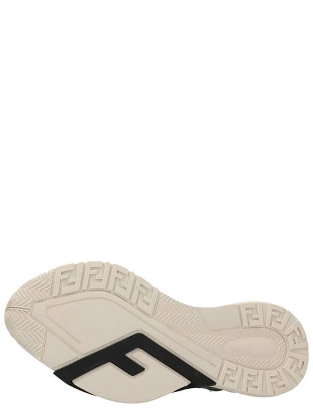 Flow FF Jacquard Leather Running Low Top Sneakers White - FENDI - BALAAN 6