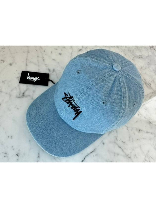 Stock Low Pro Ball Cap Light Washed Denim - STUSSY - BALAAN 2