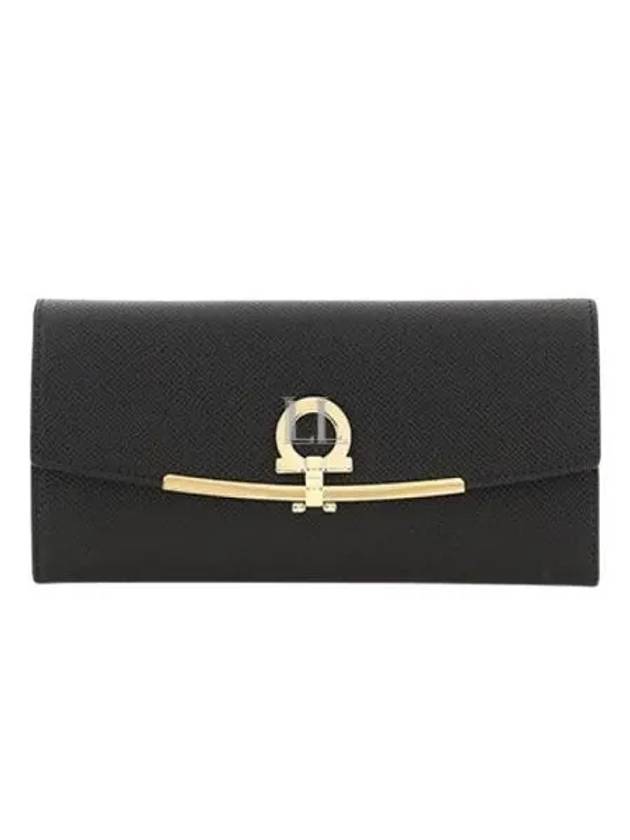 Gancini Continental Wallet Black - SALVATORE FERRAGAMO - BALAAN 2