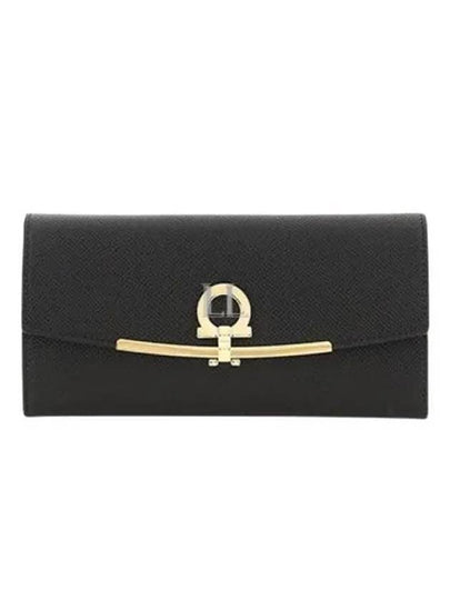 Gancini Continental Wallet Black - SALVATORE FERRAGAMO - BALAAN 2