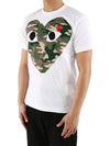 Comme des Gar ons Camo Double Heart Short Sleeve T shirt P1T242 P1T248 - COMME DES GARCONS PLAY - BALAAN 4