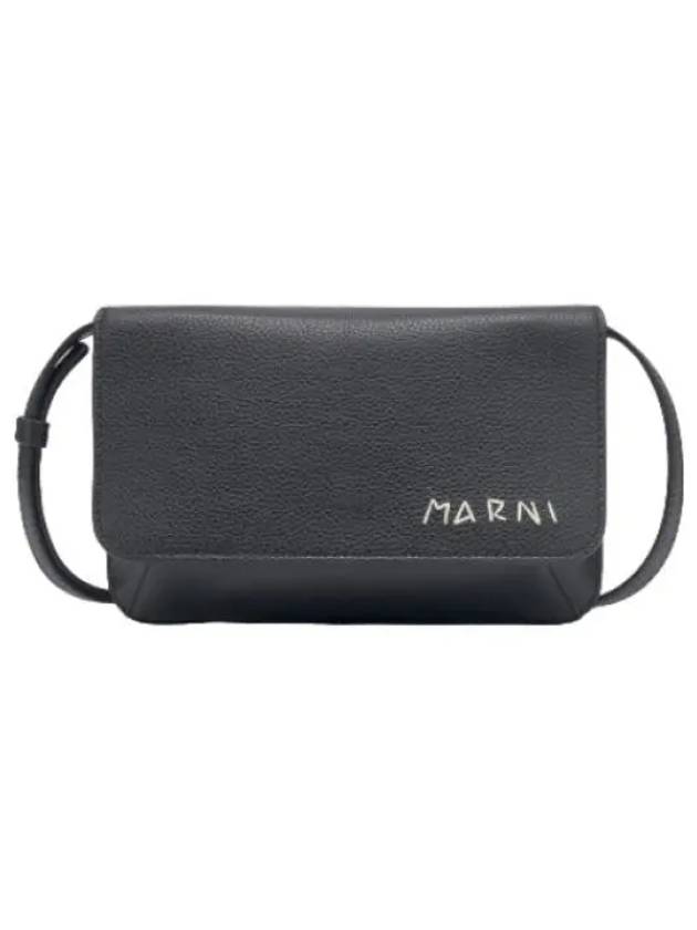 Pochette flap cross bag black - MARNI - BALAAN 1