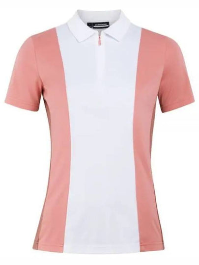 Women's Evelina Golf Polo Shirt Strawberry Ice - J.LINDEBERG - BALAAN 2