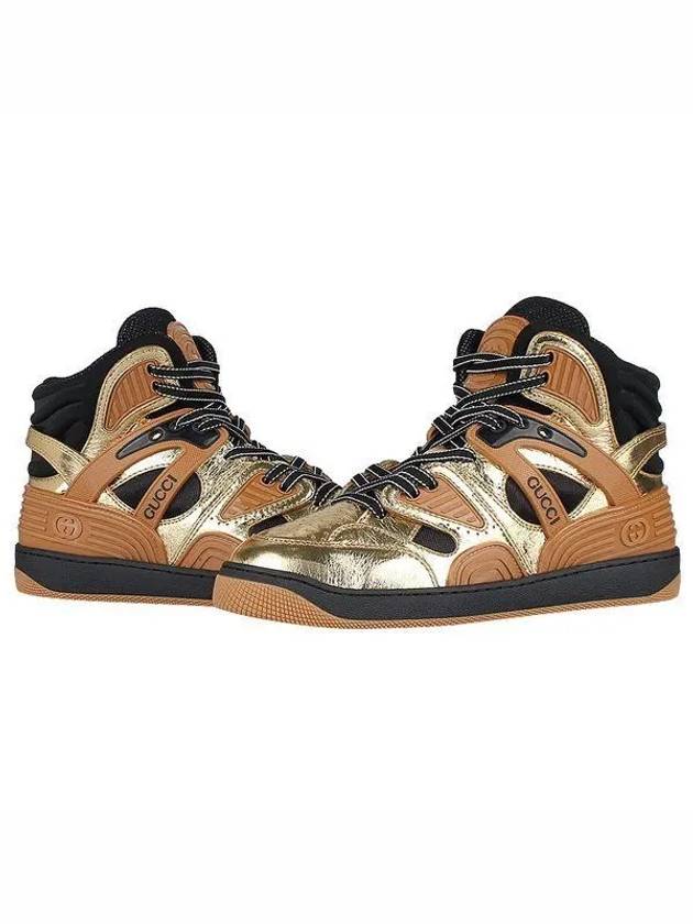 Interlocking G Basket High Top Sneaker Tan Gold - GUCCI - BALAAN 2