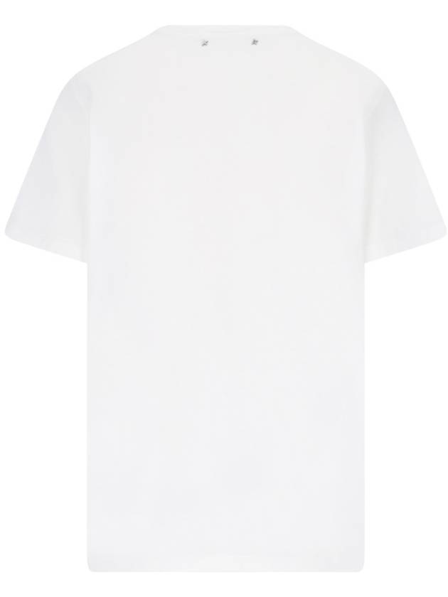 Crystal Neck Point Short Sleeve T-Shirt White - GOLDEN GOOSE - BALAAN 3