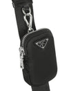 Triangle Logo Re-nylon Paddde Hobo Cross Bag Black - PRADA - BALAAN 9