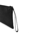 Intrecciato Strap Clutch Bag Black - BOTTEGA VENETA - BALAAN 5