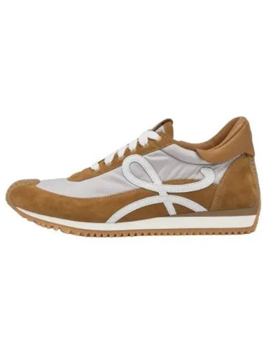 Flow Runner Sneakers Tan Gray - LOEWE - BALAAN 1