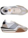 James Suede Lycra Low Top Sneakers Grey Beige - TOM FORD - BALAAN 2