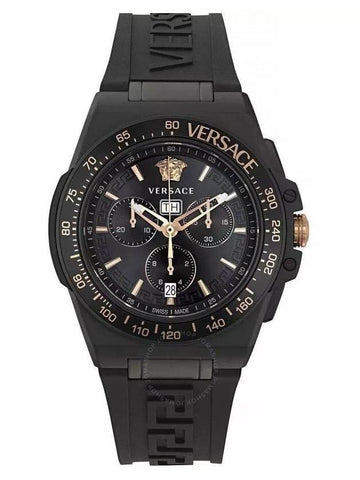 Versace Greca Extreme Chronograph Quartz Black Dial Men's Watch VE7H00323 - VERSACE - BALAAN 1