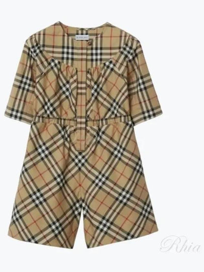 Kids Vintage Check Jumpsuit Beige - BURBERRY - BALAAN 2