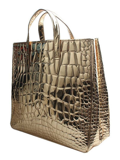 Gold mirror wani pattern big shopper bag - SAINT LAURENT - BALAAN 2