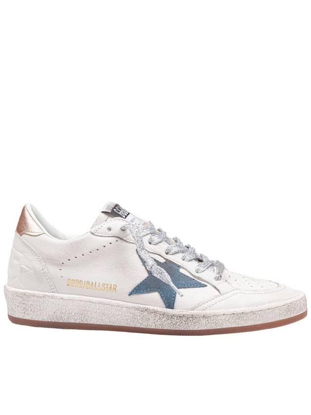 Ballstar Leather Low Top Sneakers Smoke Blue White - GOLDEN GOOSE - BALAAN 2