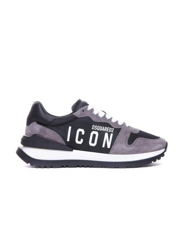 Icon Running Low Top Sneakers Grey - DSQUARED2 - BALAAN 1