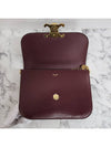 College Triomphe Shiny Calfskin Cross Bag Dark Burgundy - CELINE - BALAAN 8