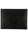 Skull Patch Leather Card Wallet Black - PHILIPP PLEIN - BALAAN 1