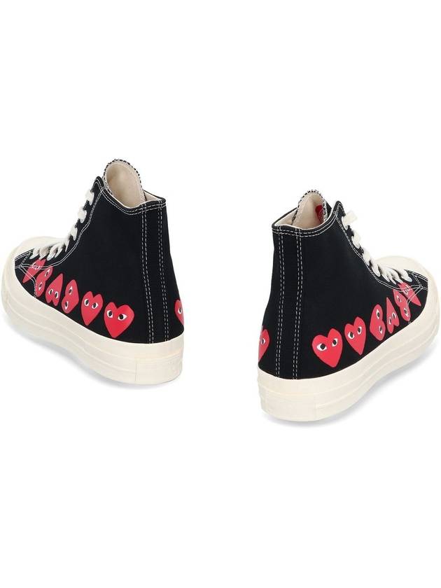 Comme Des Garçons Play X Converse Black Cotton Sneakers - COMME DES GARCONS PLAY - BALAAN 7