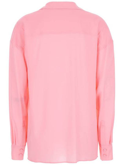 Pink Shirt With Open Collar And V Neck In Stretch Viscose Woman - PHILOSOPHY DI LORENZO SERAFINI - BALAAN 2