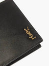 Gold YSL Logo Plaque Leather BeFold Wallet Wallet - SAINT LAURENT - BALAAN 5