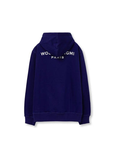 Back Logo Cotton Hoodie Navy - WOOYOUNGMI - BALAAN 1