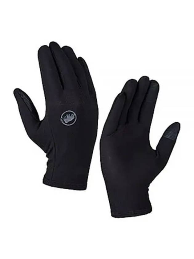 Stretch Logo Print Gloves Black - MAMMUT - BALAAN 1