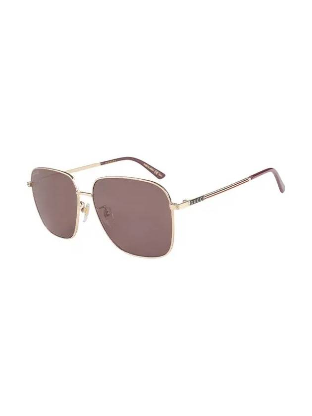 Eyewear Square Asian Fit Sunglasses Gold - GUCCI - BALAAN 4