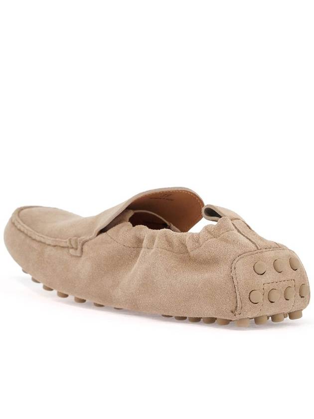 gathered leather slippers in cord color - TOD'S - BALAAN 3