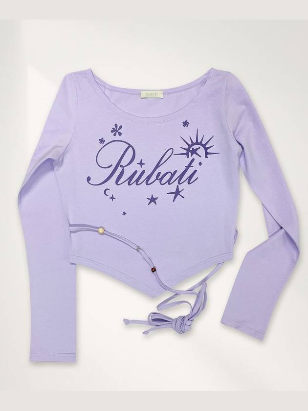 Sunrise Wide Neck Strap Crop Tshirt_PURPLE Women's Long Sleeve TShirt - RUBATI - BALAAN 3