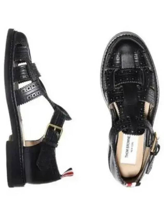 Brogued Fisherman Sandals Black - THOM BROWNE - BALAAN 2