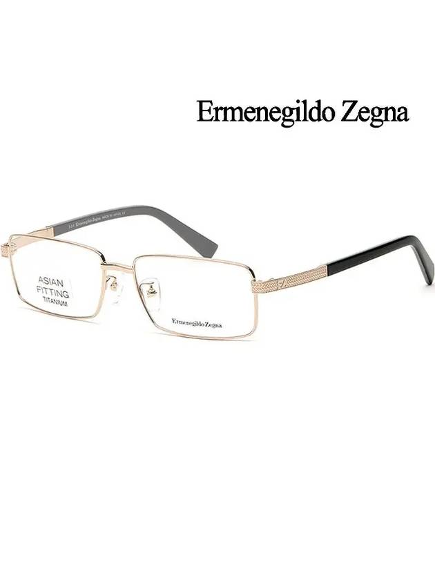 Zegna Glasses Frame EZ5094D 032 Gold Titanium Asian Fit - ERMENEGILDO ZEGNA - BALAAN 1