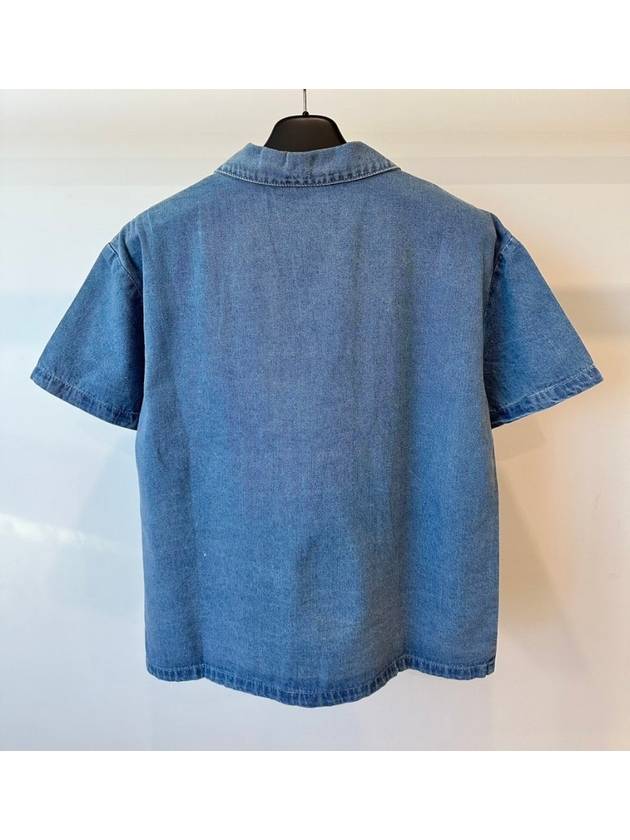 AU Australia Denim Shirt ST123S3403 Mid Blue WOMENS - STUSSY - BALAAN 4