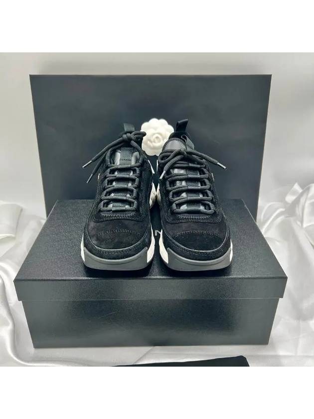 Mixed fiber women s sneakers black gold G45331 - CHANEL - BALAAN 2