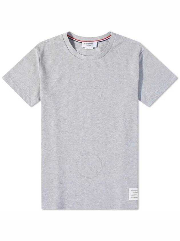 Classic Pique Rib Side Insert 4-Bar Short Sleeve T-Shirt Light Grey - THOM BROWNE - BALAAN 2