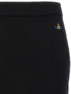 Bea Logo Knit Mini H-Line Skirt Black - VIVIENNE WESTWOOD - BALAAN 4