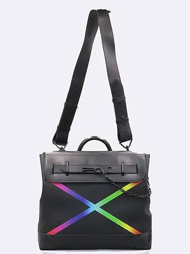 M30339 Taiga Leather Virgil Abloh Steamer PM Tote Bag Shoulder Strap 2WAY - LOUIS VUITTON - BALAAN 6