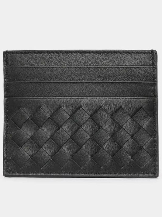 Men's Intrecciato Card Wallet Black - BOTTEGA VENETA - BALAAN 2