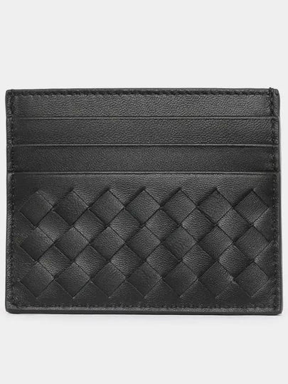 Men's Intrecciato Card Wallet Black - BOTTEGA VENETA - BALAAN 2