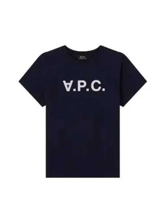 VPC Logo Organic Cotton Short Sleeve T-Shirt Navy - A.P.C. - BALAAN 2